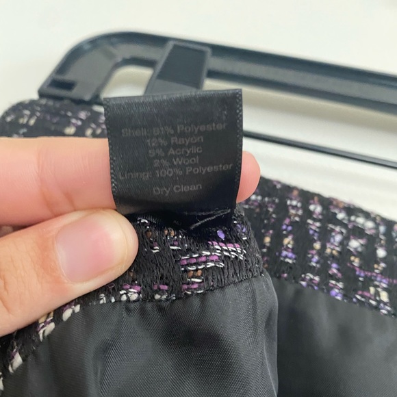 Ann Taylor Purple/Black Tweed Pencil Skirt - Picture 8 of 8